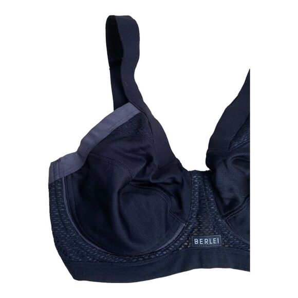 Berlei  US 32D High Extreme Impact Shift Wired Bra Black Sports Bra Black/Grey - Picture 10 of 12